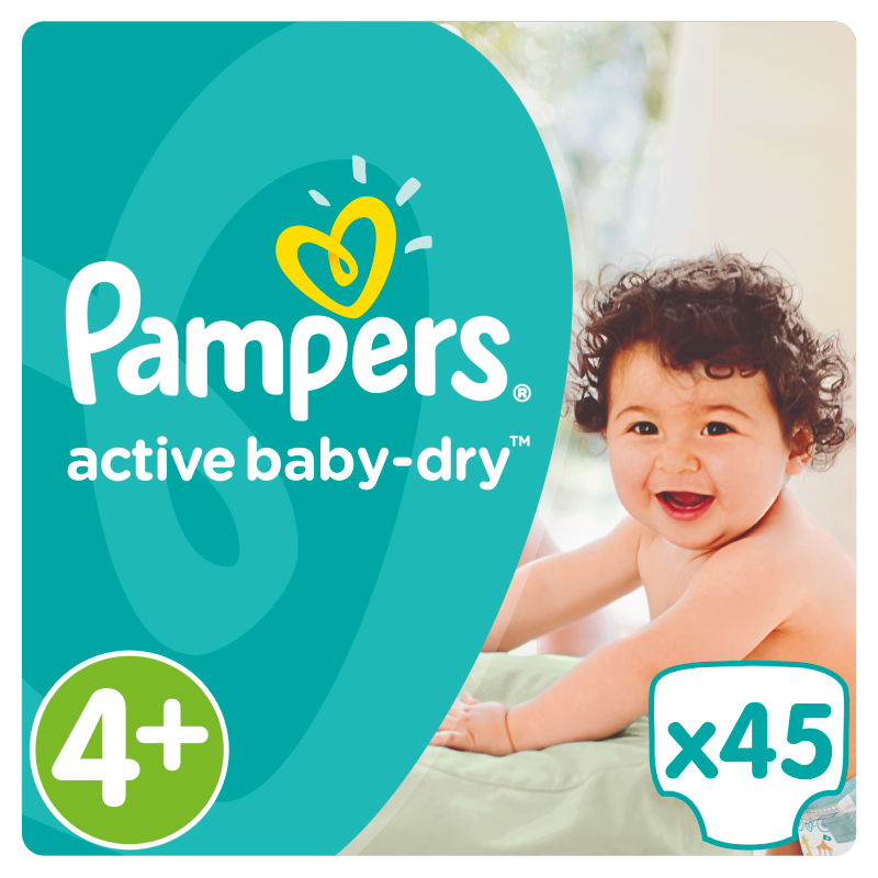 pampers active baby 4+ 45 sztuk