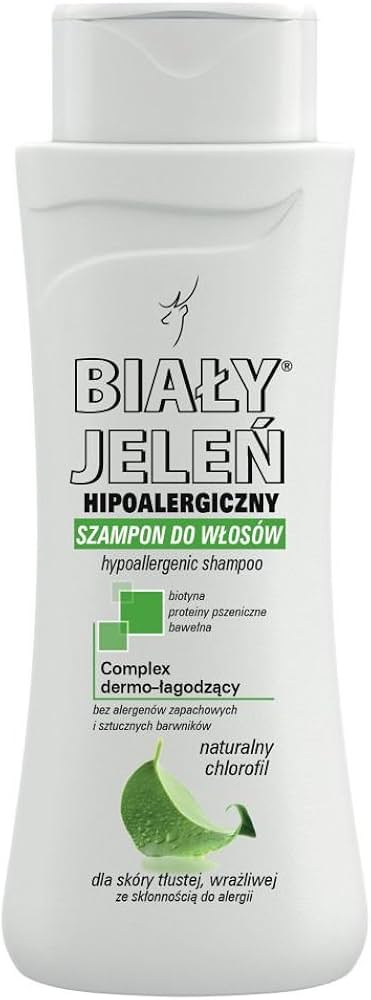 biały jeleń hipoalergiczny szampon z chlorofilem 300 ml
