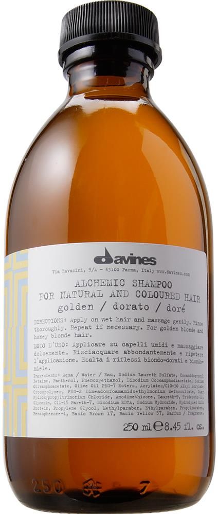 davines alchemic golden szampon do włosów o kolorze złocisty blond