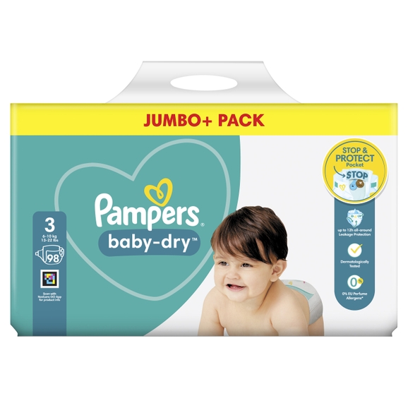 pampers baby dry jumbo pack size 3