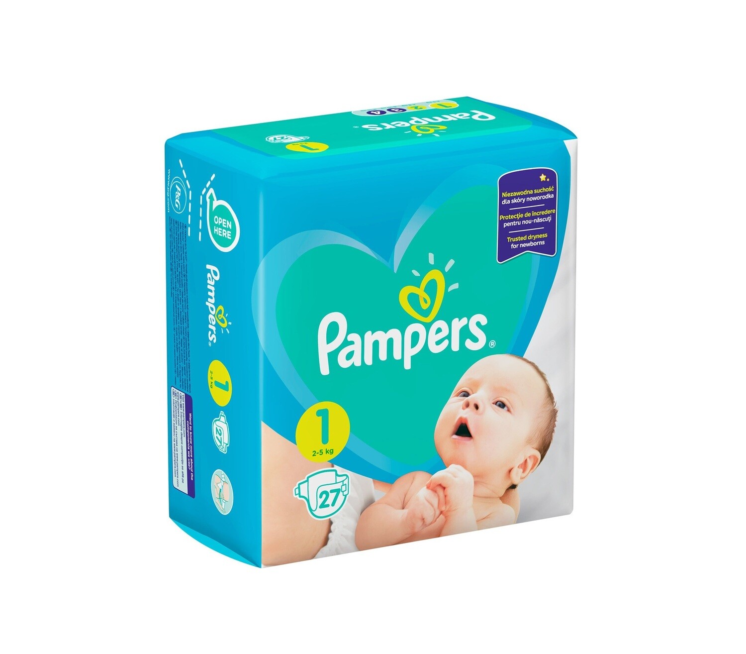 pampers new baby dry 1 newborn pieluchy 2-5 kg