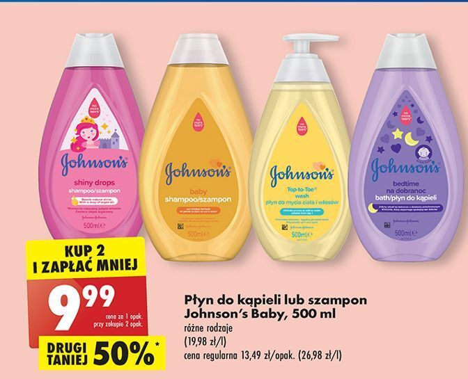 johnsons baby szampon 500 ml biedronka shiny drops