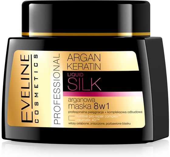 eveline argan keratin liquid silk arganowa odżywka do włosów 8w1