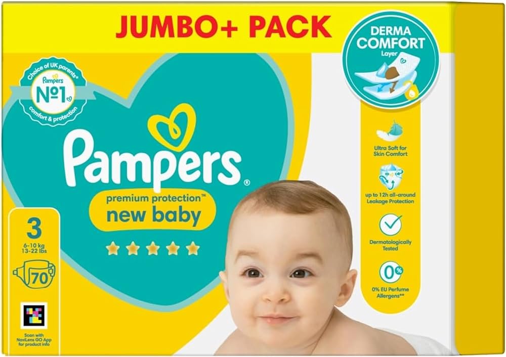 pampers premium protection size 3 jumbo pack