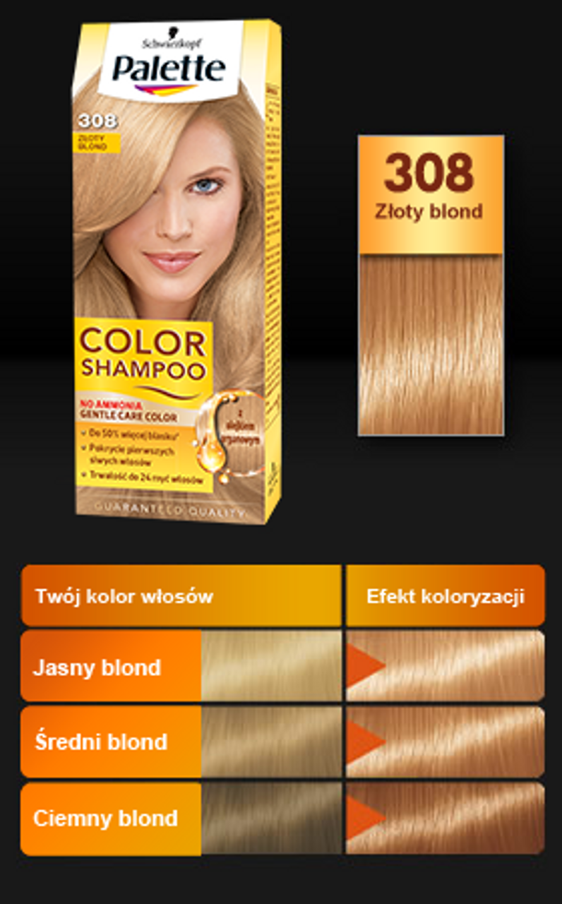 szampon palette blond złoty
