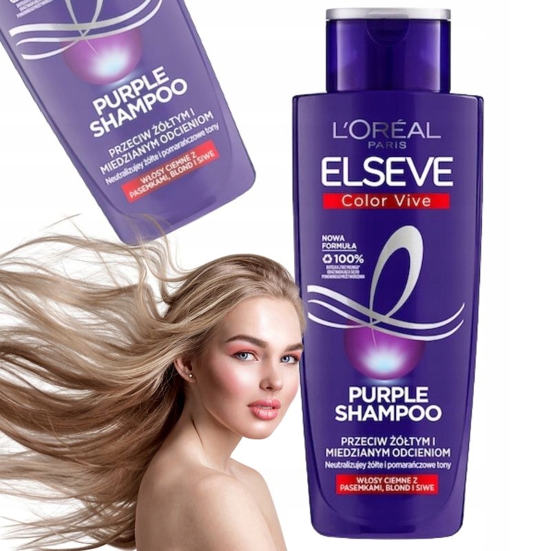 fioletowy szampon do włosów blond loreal