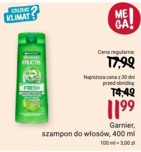 garnier szampon fresh 400ml rossmann cena