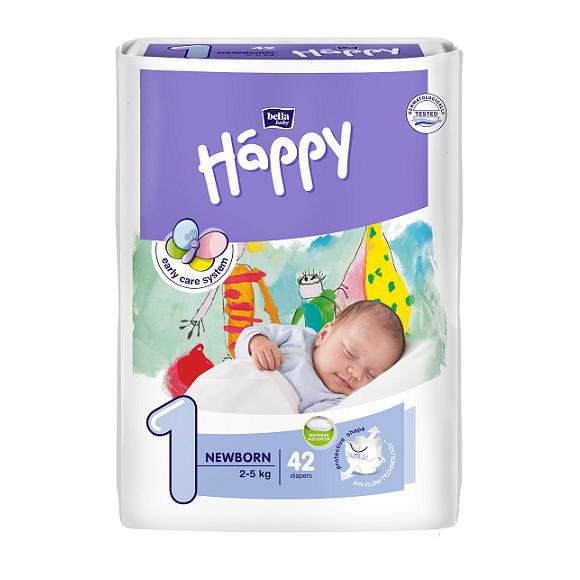 happy pieluchy 1 newborn 2-5kg wycięcie na pępek