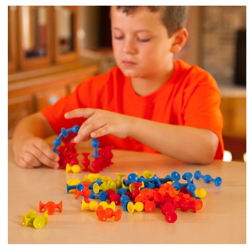 Konstruktor Fat Brain Toys FA107-1 na przyssawkach 75 szt.