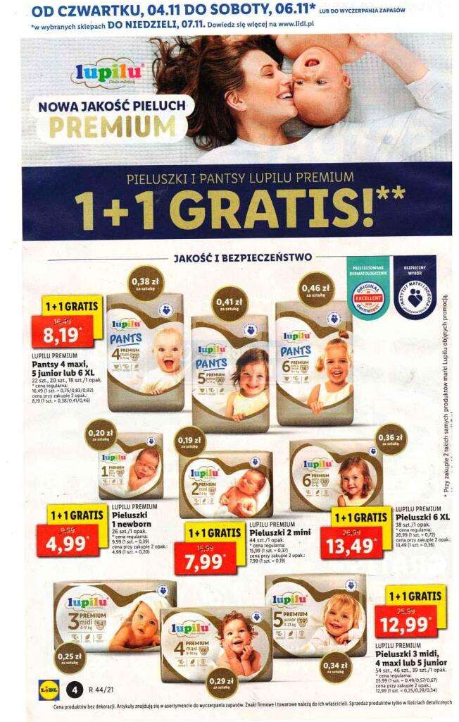 lidl pieluchy cena