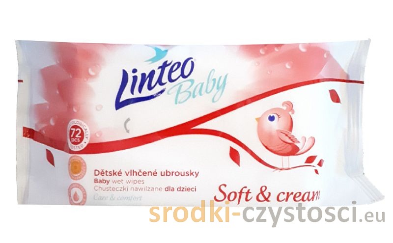 linteo baby chusteczki nawilżane soft & cream 72 szt srokao