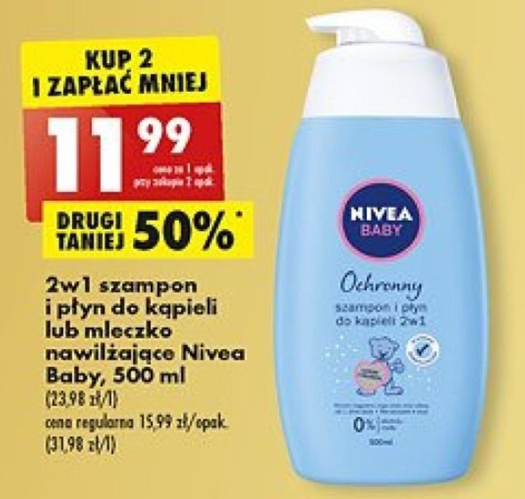 nivea baby szampon i płyn do kąpieli 2w1 biedronka