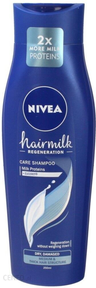 nivea hair milk szampon do grubych włosów