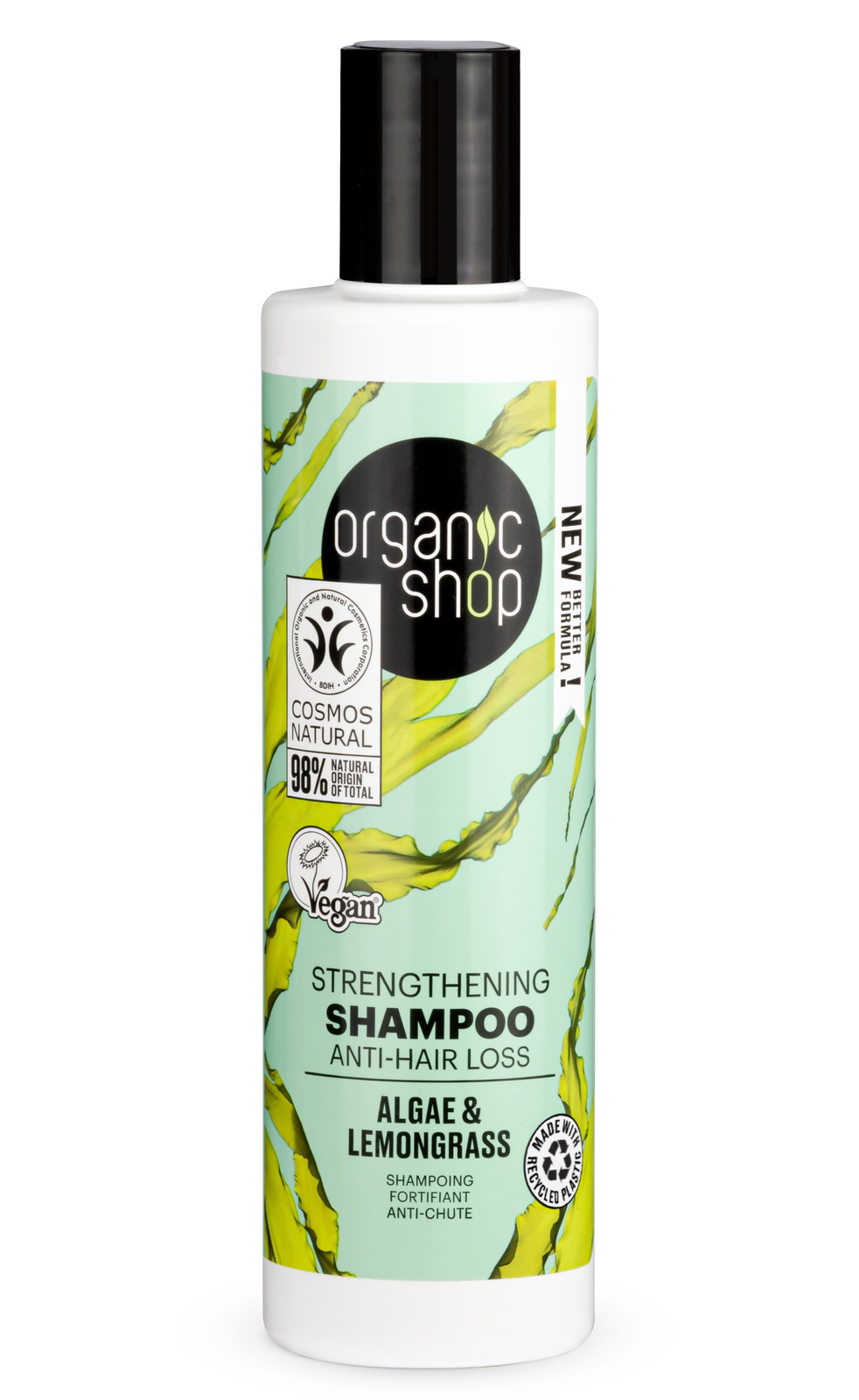 organic shop szampon do włosów wzmacniający błękitna laguna 280 ml