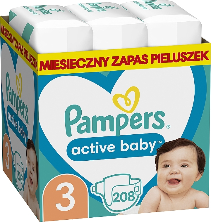pampers 208 szt