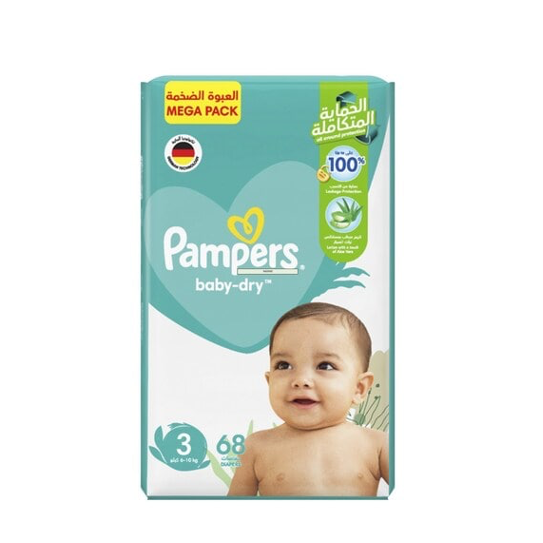 pampers 3 baby dry 68