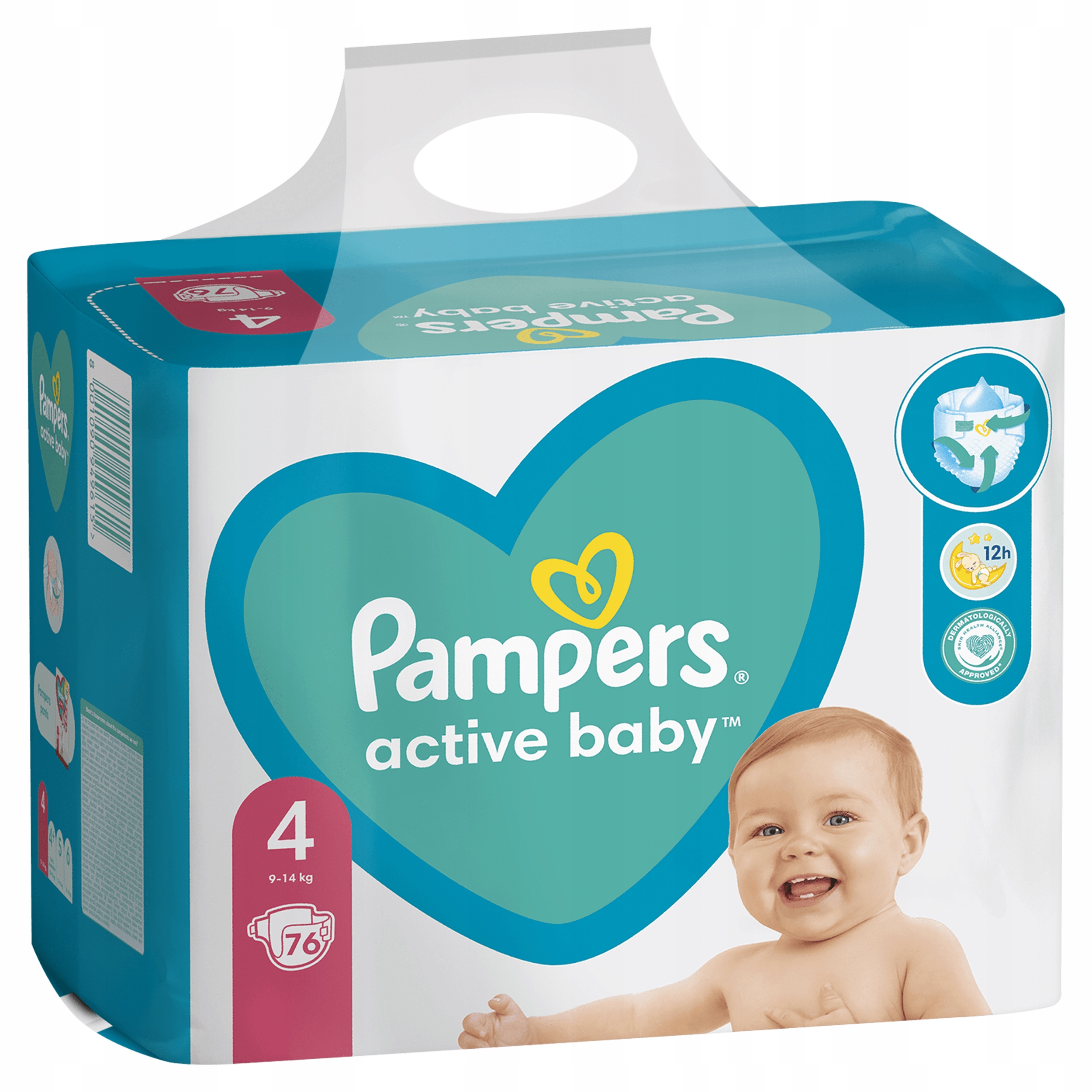 pampers active baby dry pieluchy rozmiar 4 76 szt