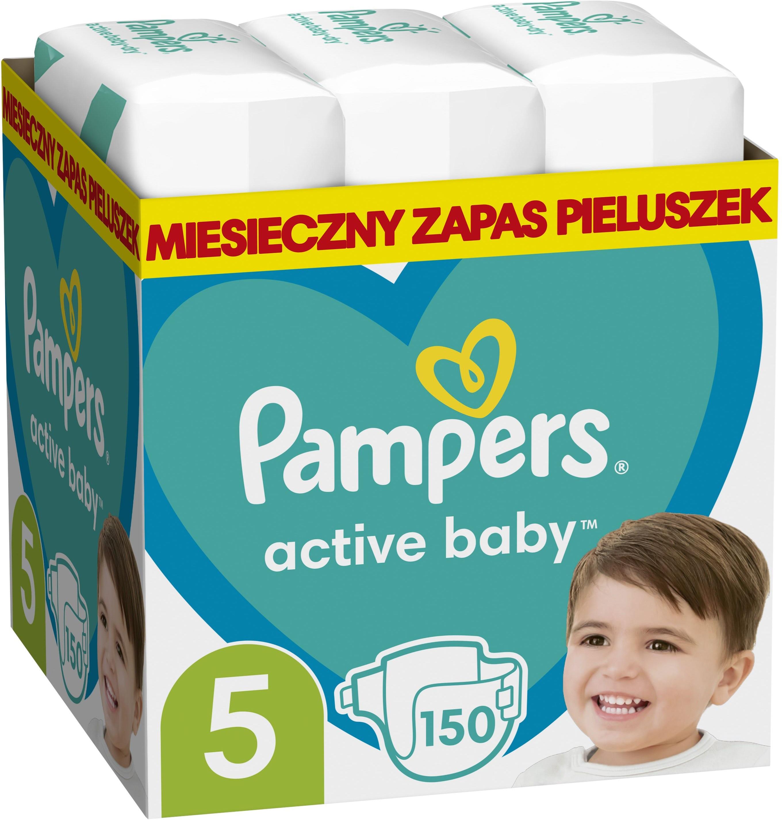 pampers active baby-dry rozmiar 5 junior 11-18kg 150 sztuk