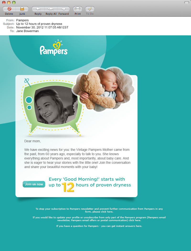 pampers newslatter