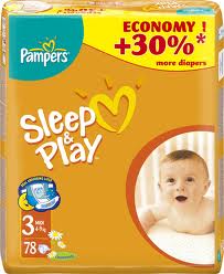 pampers pomarańczowr