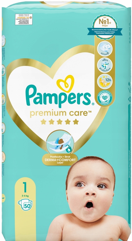 pampers premium care 1 newborn 2-5 kg pieluchy 88 szt