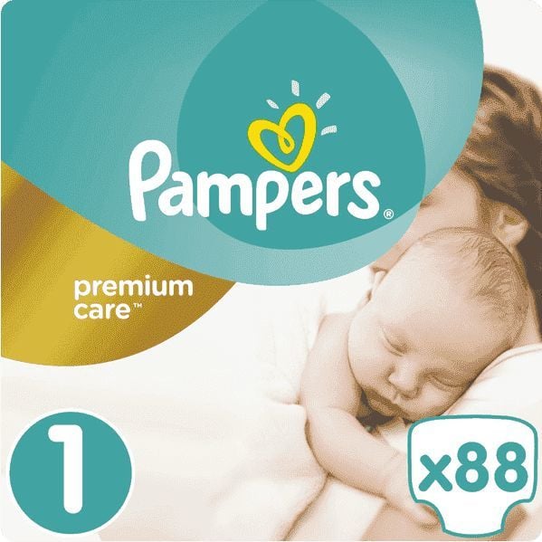 pampers premium care newborn 1 pieluszki 2-5kg 88 sztuk