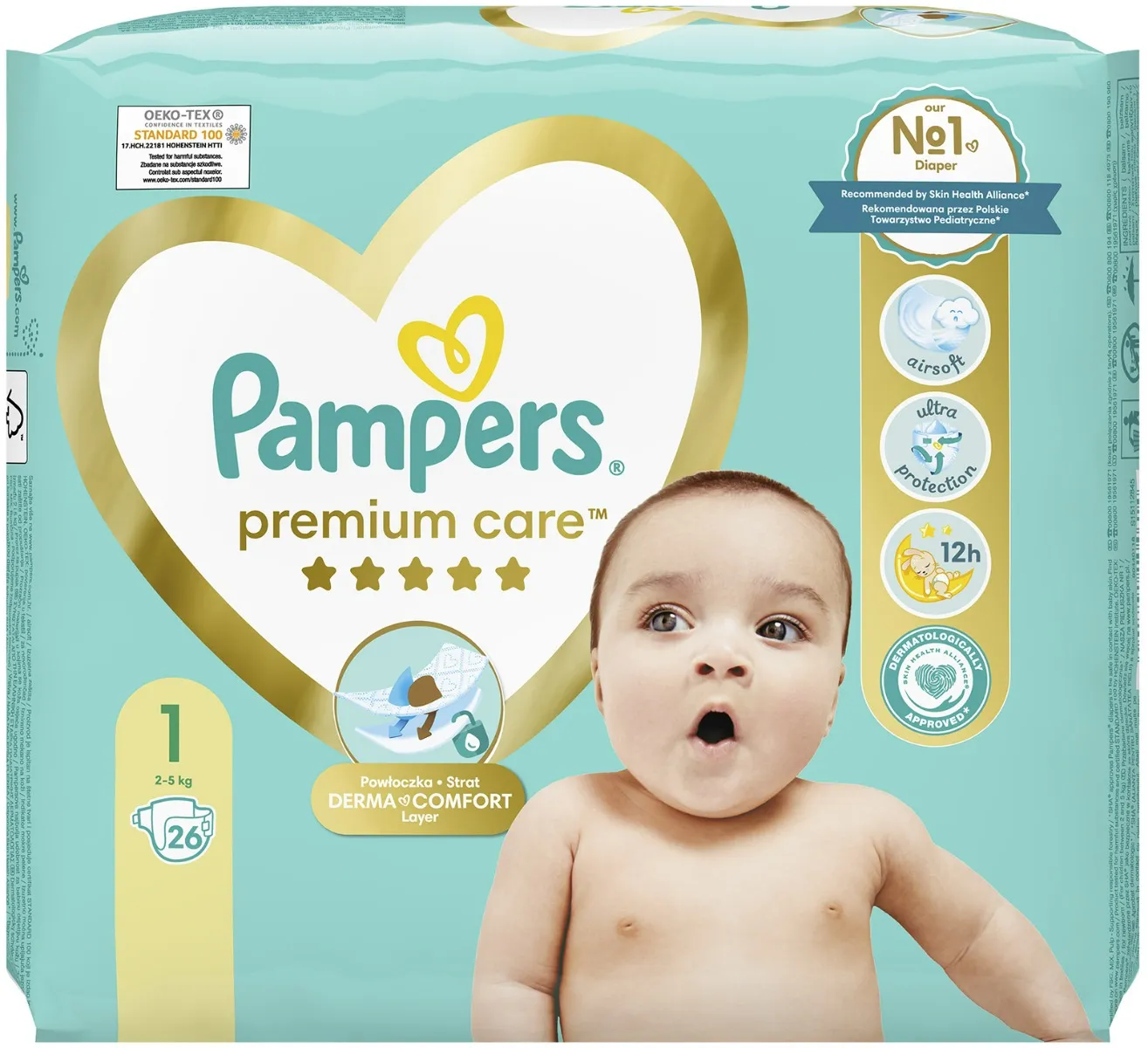 pampers premium care pieluchy jednorazowe rozmiar 1 newborn 2-5 kg