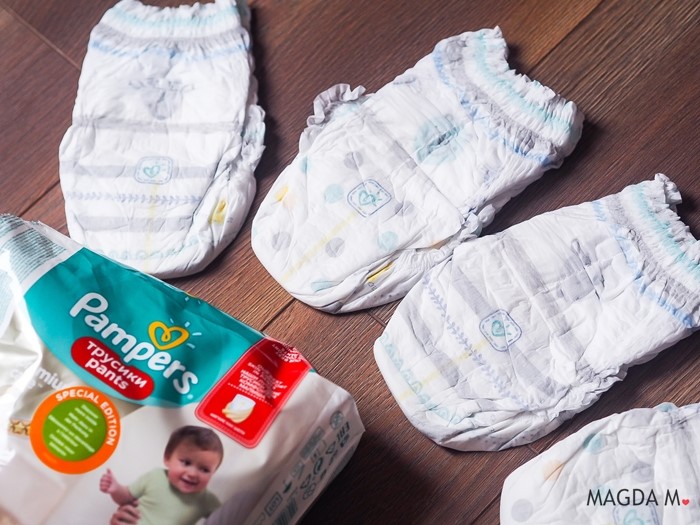 pampers premium care zielone a biale