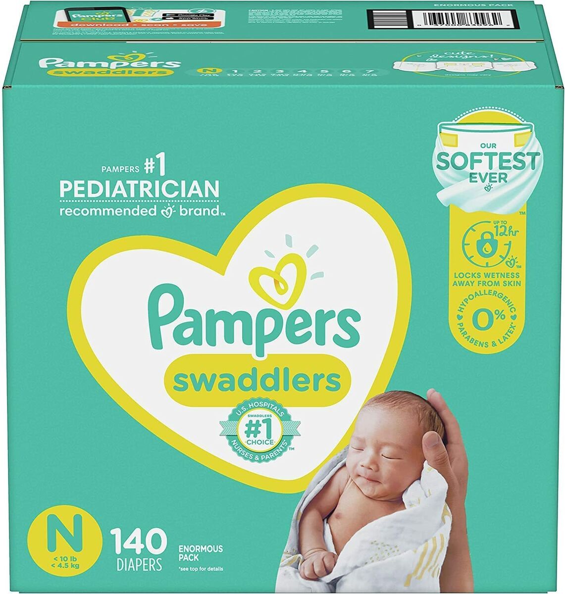 pampers size 0