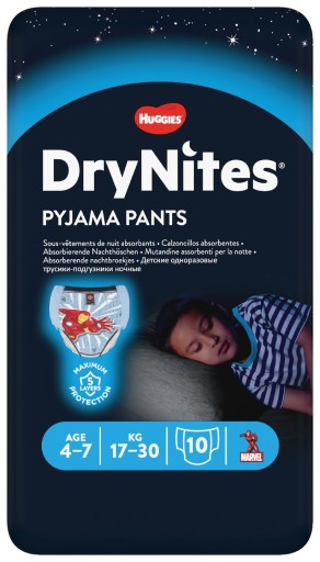 pieluchomajtki huggies drynites chłopcy 4-7 lat