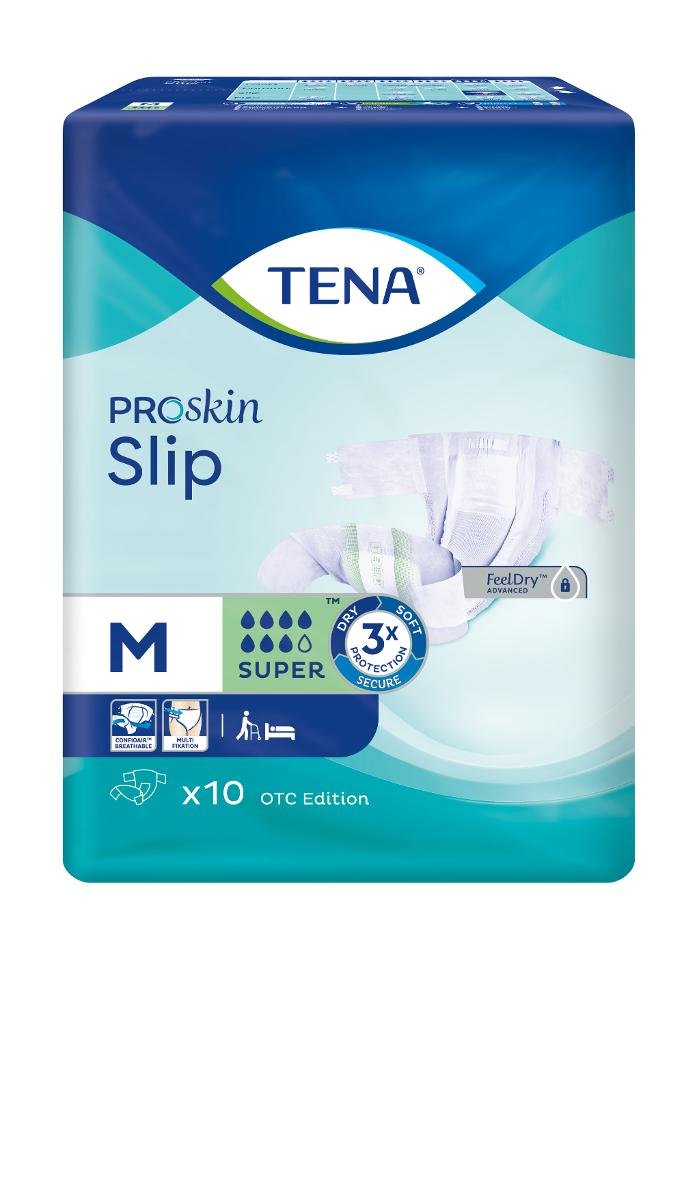 pieluchomajtki tena slip proskin super medium 73-122cm 10 sztuk