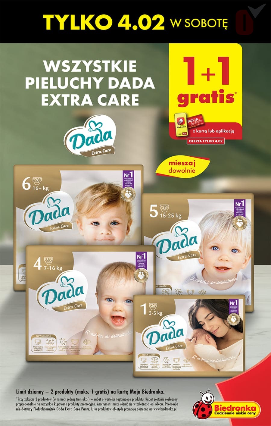 pieluchy dada little one biedronka