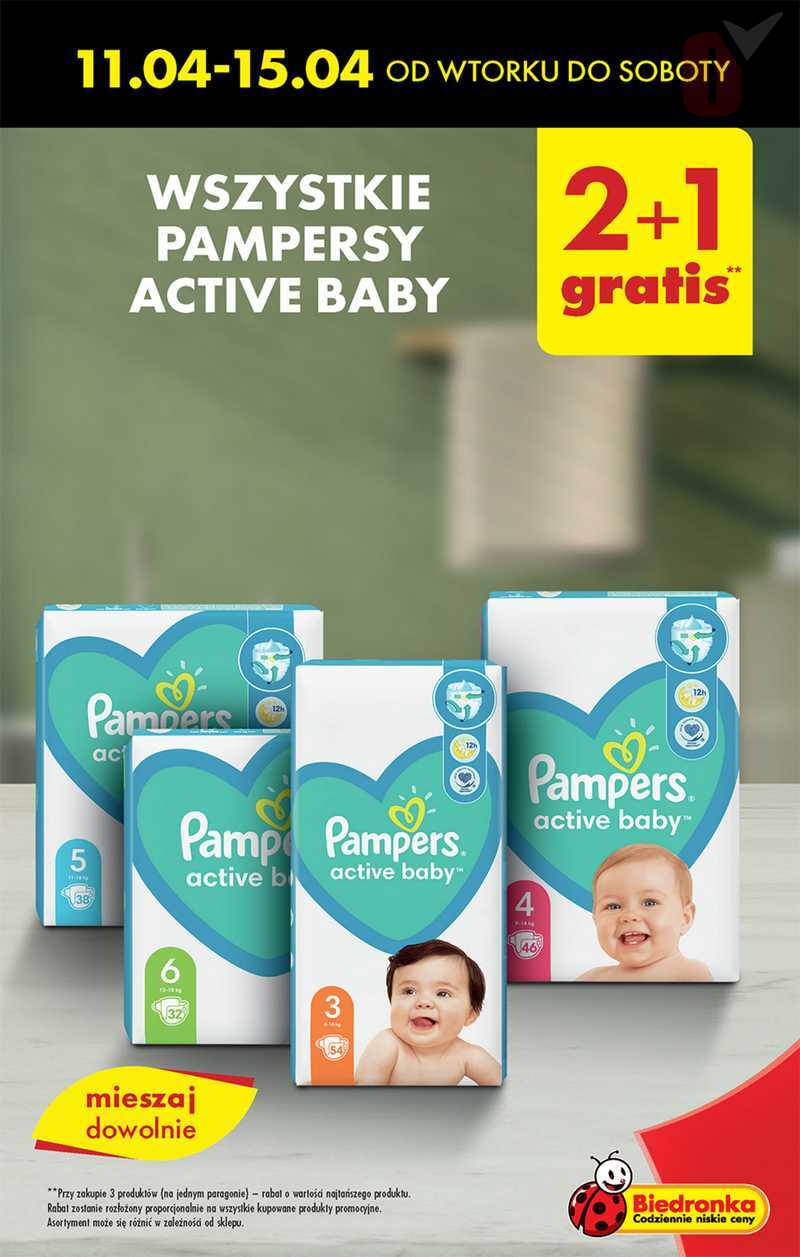 pieluchy pampers 2 w biedronce