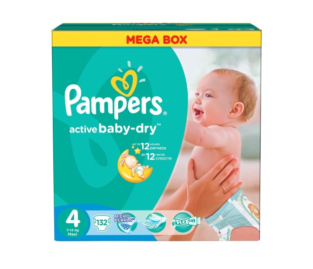 pieluchy pampers active baby-dry 4+ maxi+