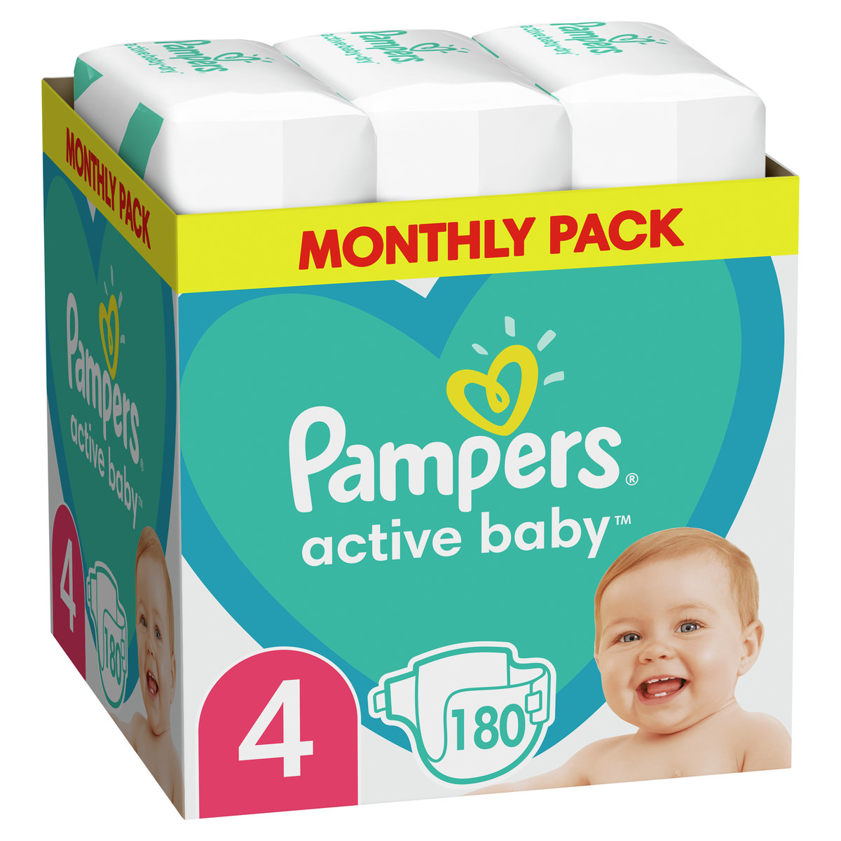 pieluchy pampers active baby mega box plus 4 maxi xxl