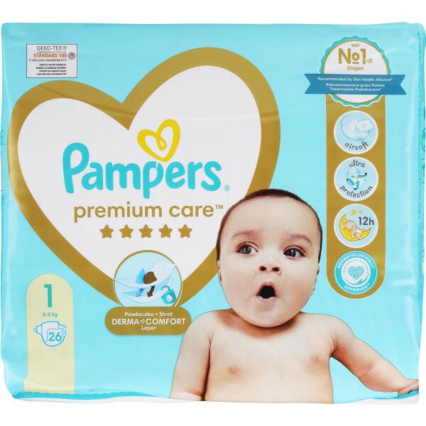 pieluchy pampers premium care 1 new born 220