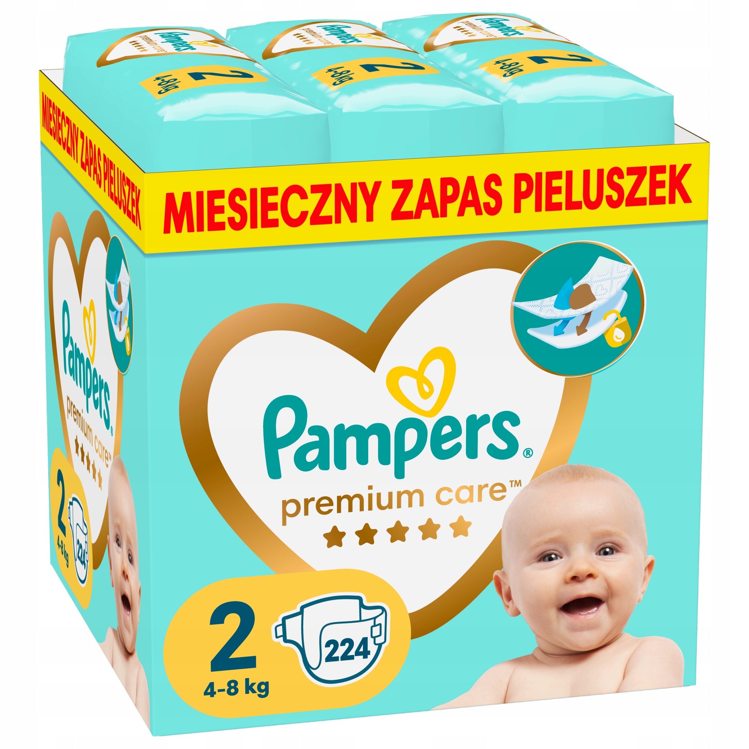 pieluchy pampers premium care 2 mini