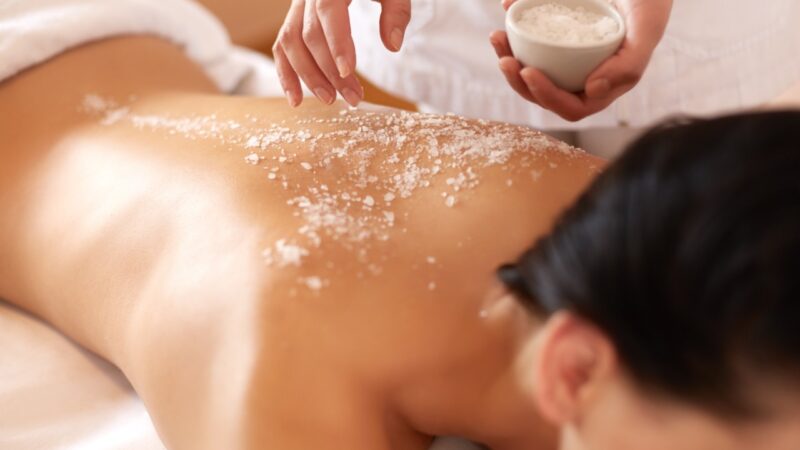 spa pampering body scrub