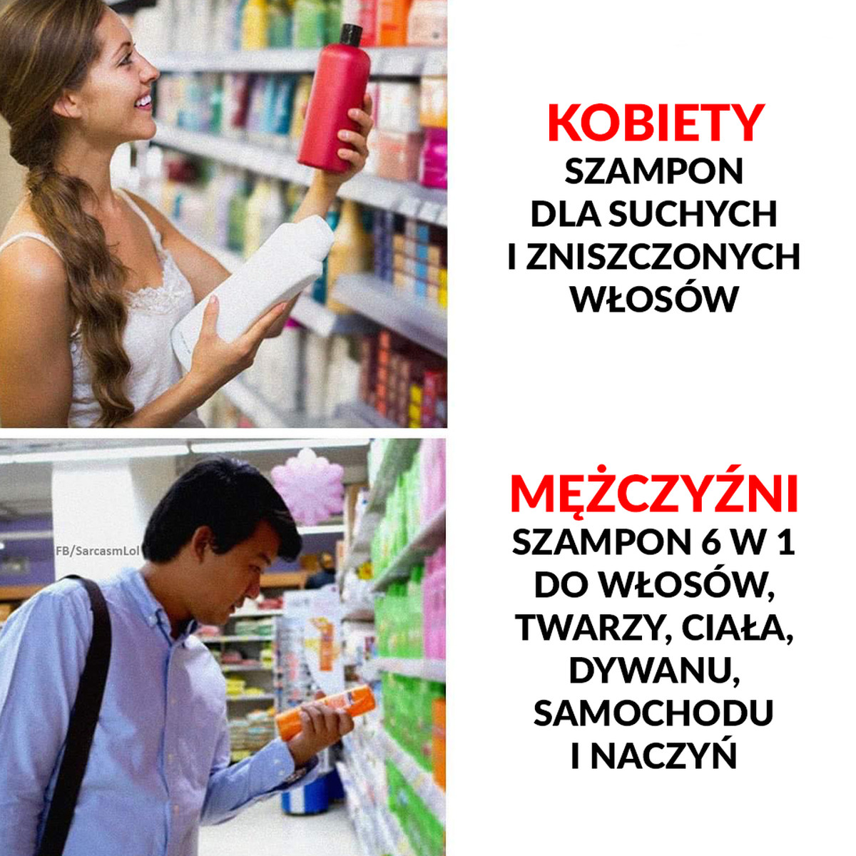 szampon dla kobet szampon dla mężczyzn