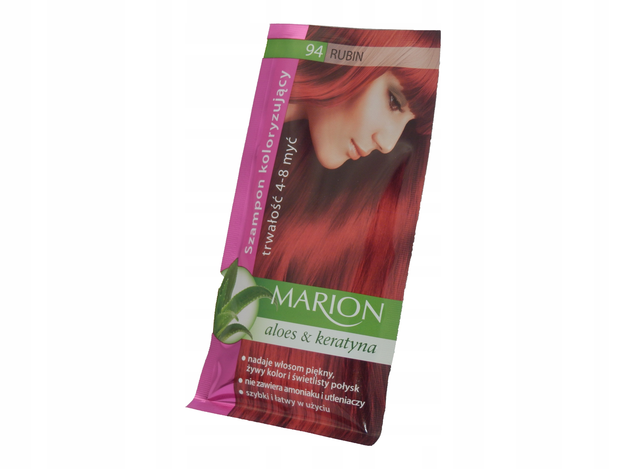 szampon koloryzujący marion rubin na ciemnych brazowych wlosach