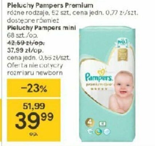 tesco pieluchy pampers premium care4