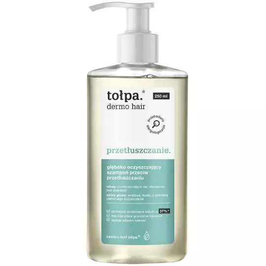 tołpa dermo hair głęboko oczyszczający szampon przeciw przetłuszczaniu 250ml