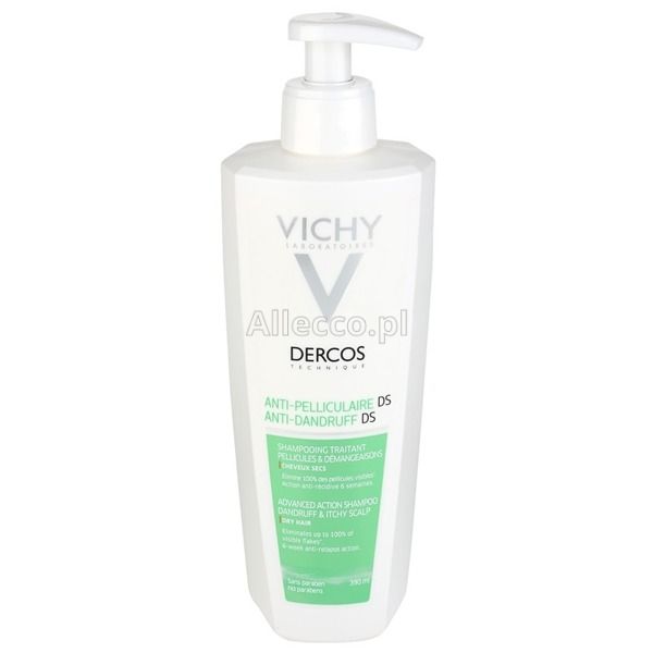 vichy dercos szampon przeciwłupieżowy do włosów suchych 390ml
