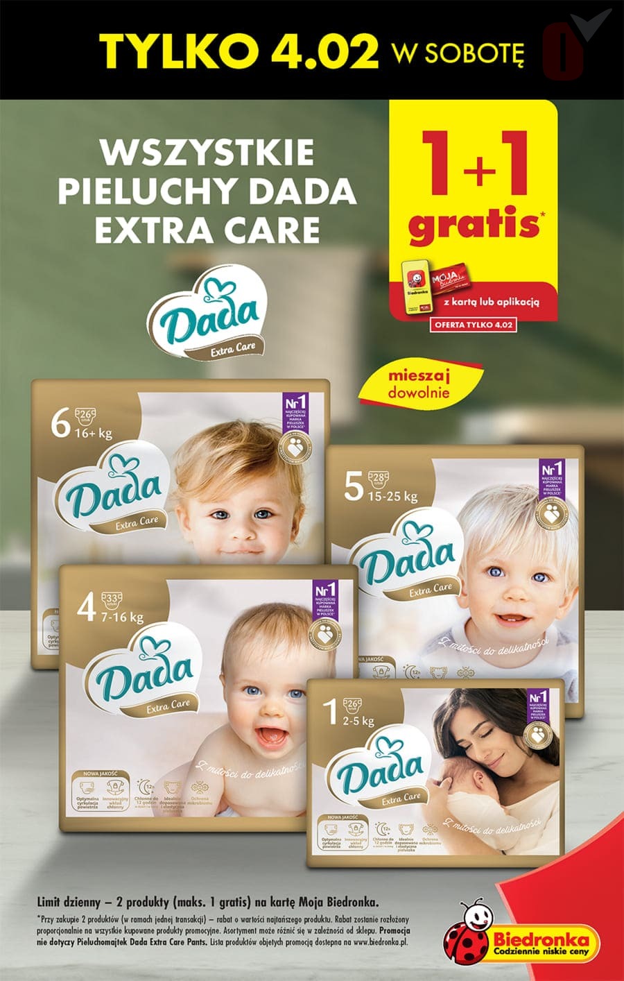 www.biedronka pieluchy-dada-premium 1 newborn ceny
